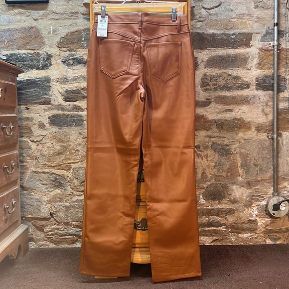 New International Concepts Cinnamon Spice Pleather Pants - Picture 2 of 3